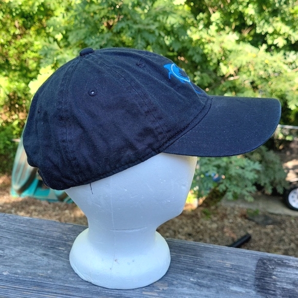 Off The Hook fishing cap, black w blue embroidered fish and hook,adjustable back - Picture 6 of 10